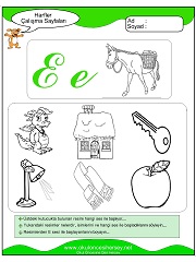 E Sesi Çalışma Sayfaları